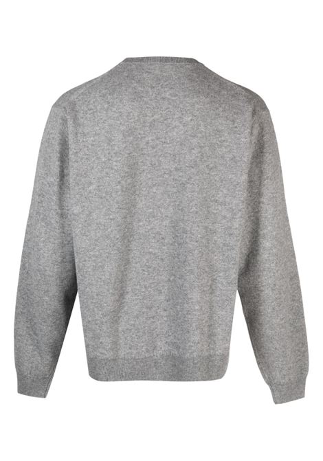 maglione p.o. uomo grigio chiaro in lana DANTON | DT-D0028LIGHT GREY